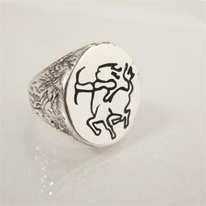 SAGITTARIUS RING-STERLING SILVER- image 0