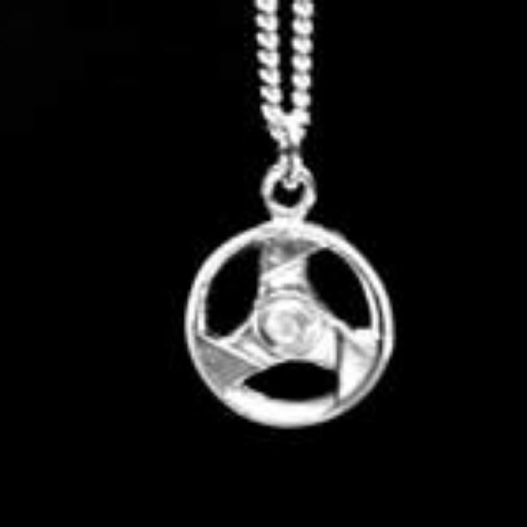 VIPER 3 SPOKE MAG WHEEL W/ SS 18 INCH STERLING SILVER PENDANT (92.5) image 0