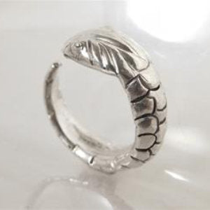 SNAKE STERLING SILVER RING image 0