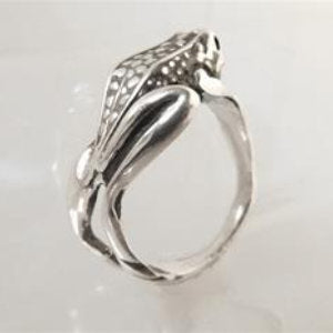 FROG LEGS WARPED AROUND RING STERLING SILVER BAND image 0