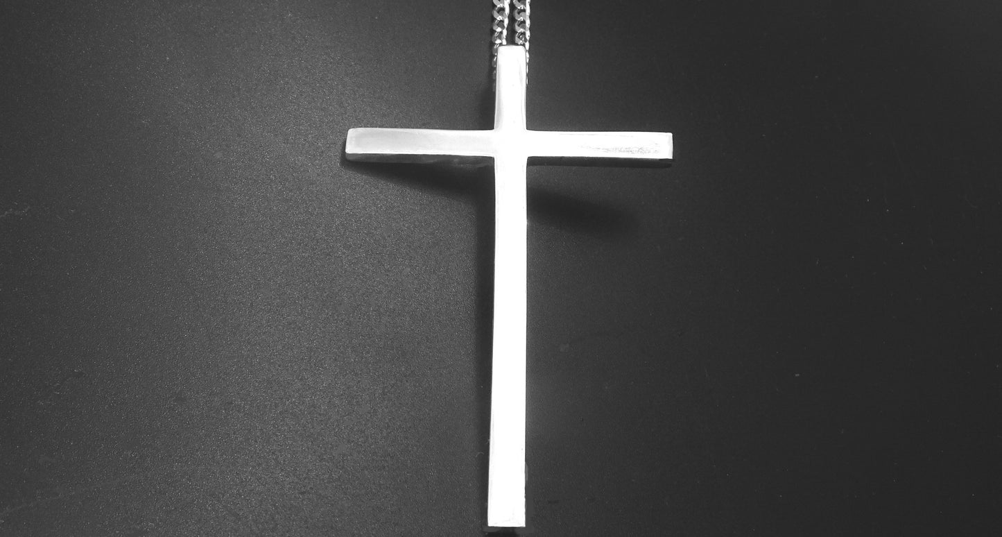 LARGE CROSS-HIGHLY POLISHED CROSS SIZE: 3" X 2 1/2" image 0