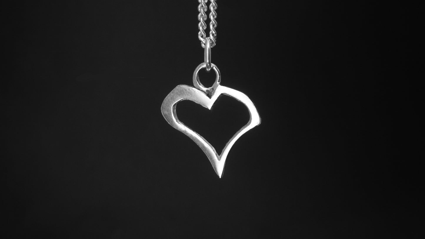 HEART OPEN CENTER-STERLING SILVER image 0