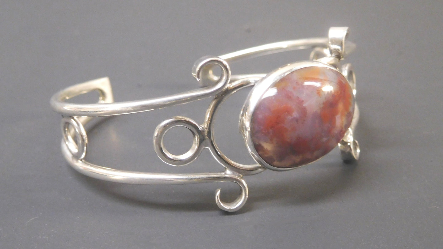 STONE CUFF BRACELET-STERLING SILVER image 1