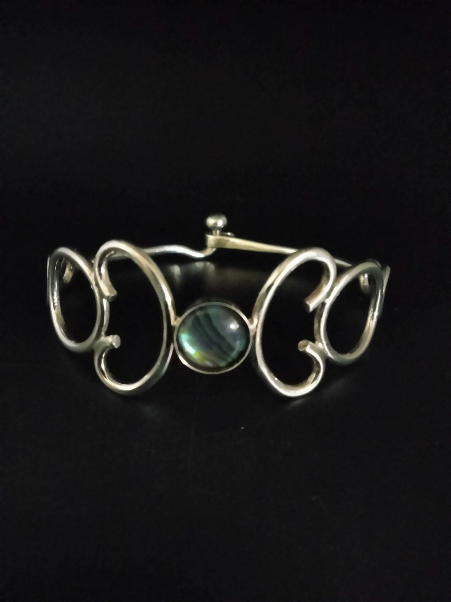 CLASP BRACELET 12MM STONE-STERLING SILVER image 4