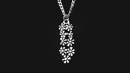 FLOWERS IN A PENDANT - STERLING SILVER image 0