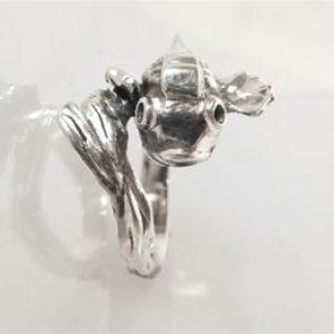 FISH RING STERLING SILVER image 0
