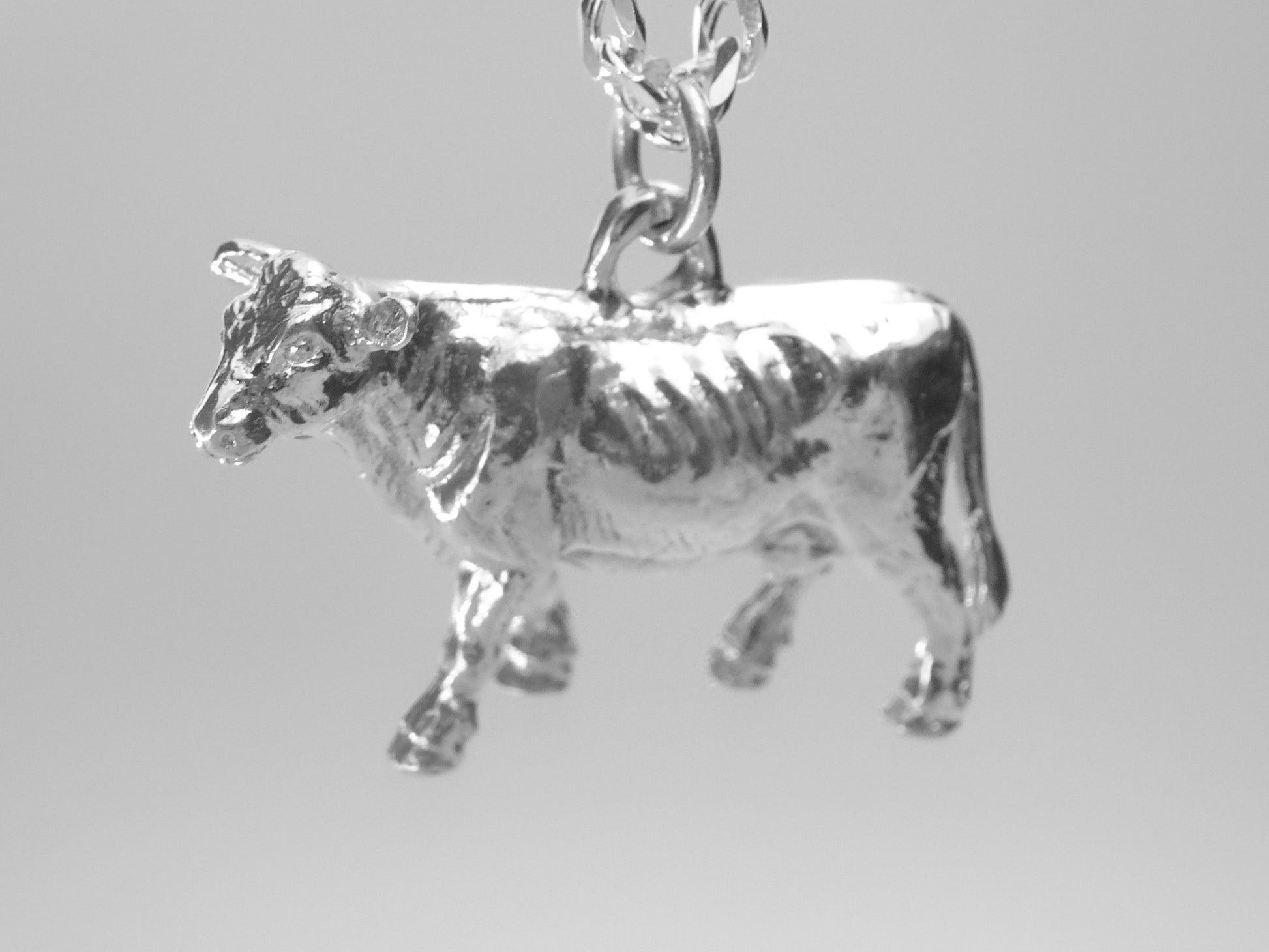 COW PENDANT-STERLING SILVER image 0
