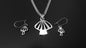 MUSHROOM-PENDANT & EAR RINGS-STERLING SILVER image 0