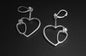 STETHOSCOPE HEART - LEVER BACK EAR RINGS-STERLING SILVER image 0