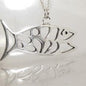 ABSTRACT FISH PENDANT-STERLING SILVER image 0