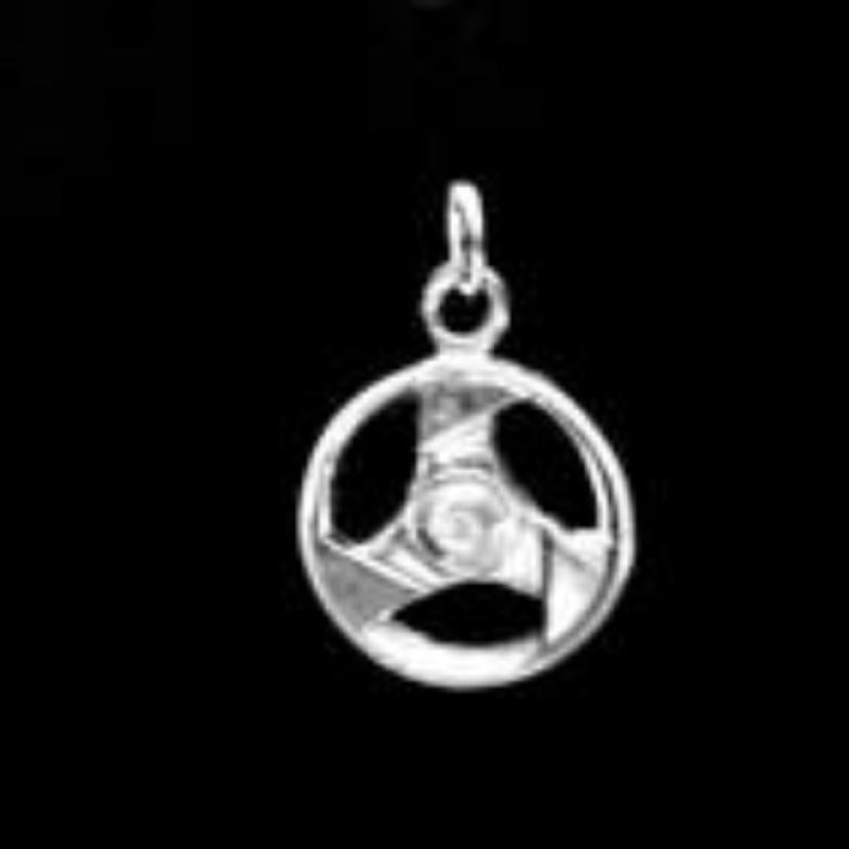 VIPER 3 SPOKE STERLING SILVER (92.5) CHARM image 0