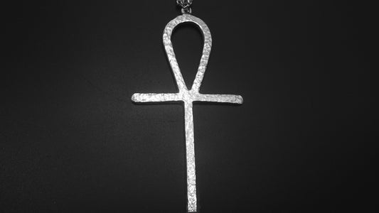 ANKH CROSS 3 X 2.5 INCHES-STERLING SILVER image 0