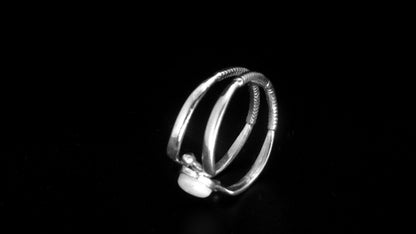 FIELD HOCKEY STICK - STONE RING -STERLING SILVER image 9