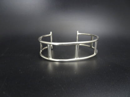 CUFF BRACELET 10GA ROUND WIRE STERLING SILVER image 3