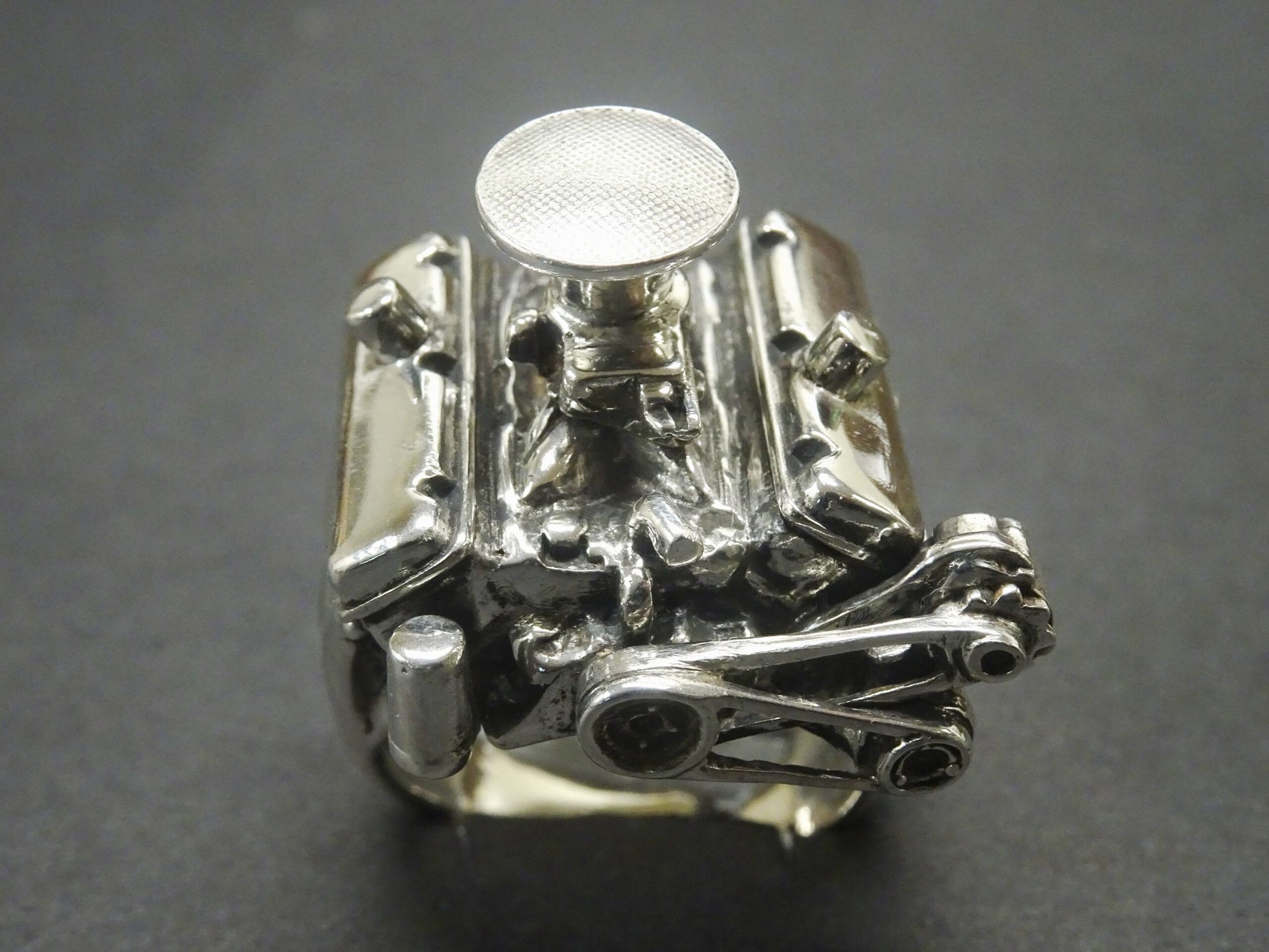 396 BIG BLOCK CHEVY STERLING SILVER ENGINE RING image 2