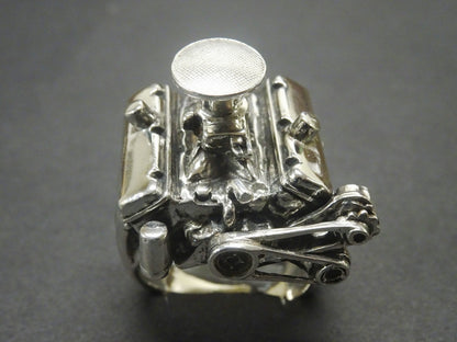 396 BIG BLOCK CHEVY STERLING SILVER ENGINE RING image 2