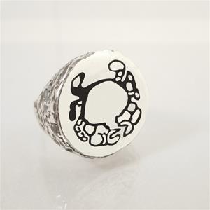 CANCER RING-STERLING SILVER image 0