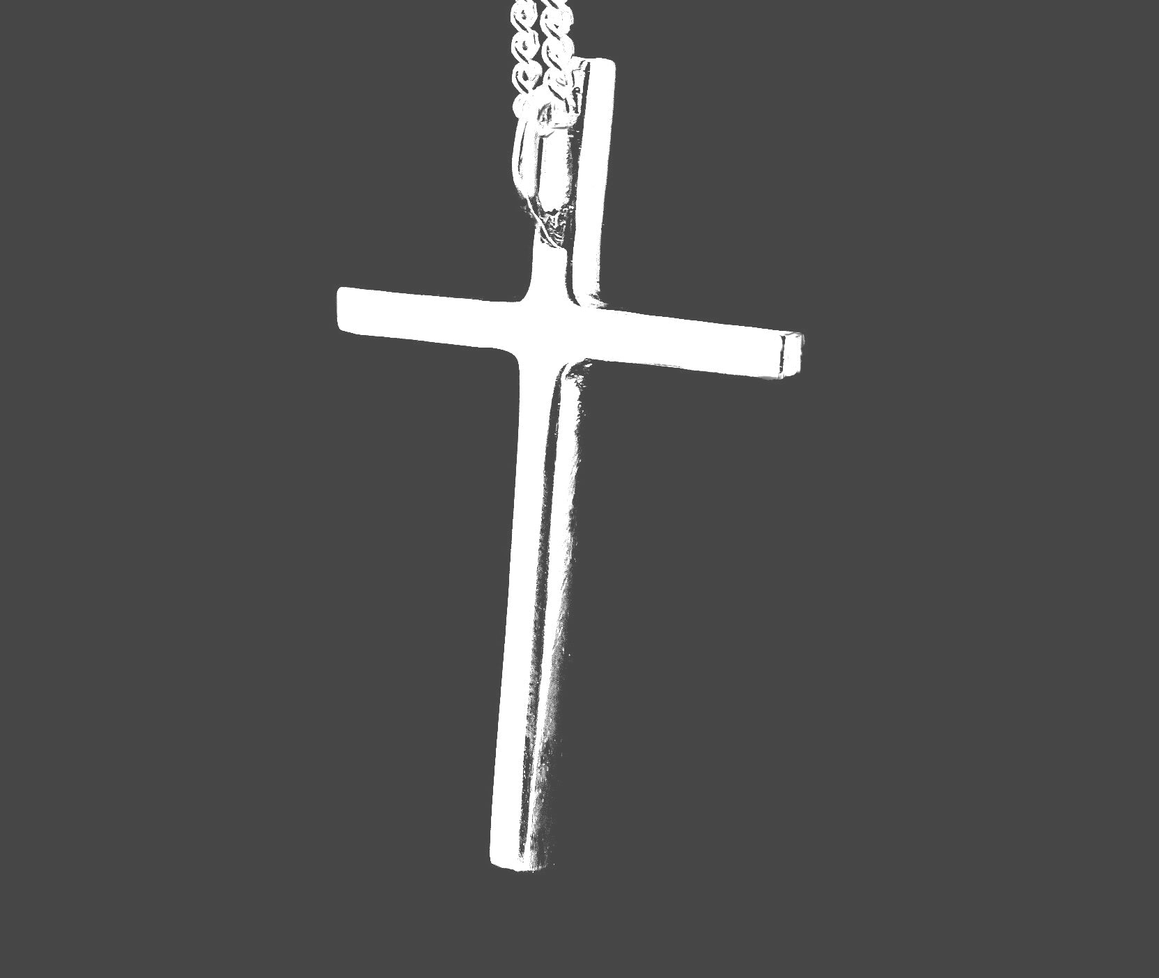 CROSS-TEXTURED FRONT- STERLING SILVER image 2