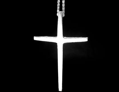 CROSS-SMALL TAPERED STERLING SILVER      1 3/4" X 1 1/8" image 3