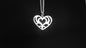 LACE HEART PENDANT-STERLING SILVER(92.5) W/18 INCH SS CHAIN image 0