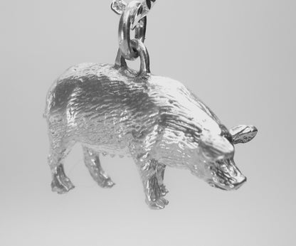 PIG PENDANT-STERLING SILVER image 1