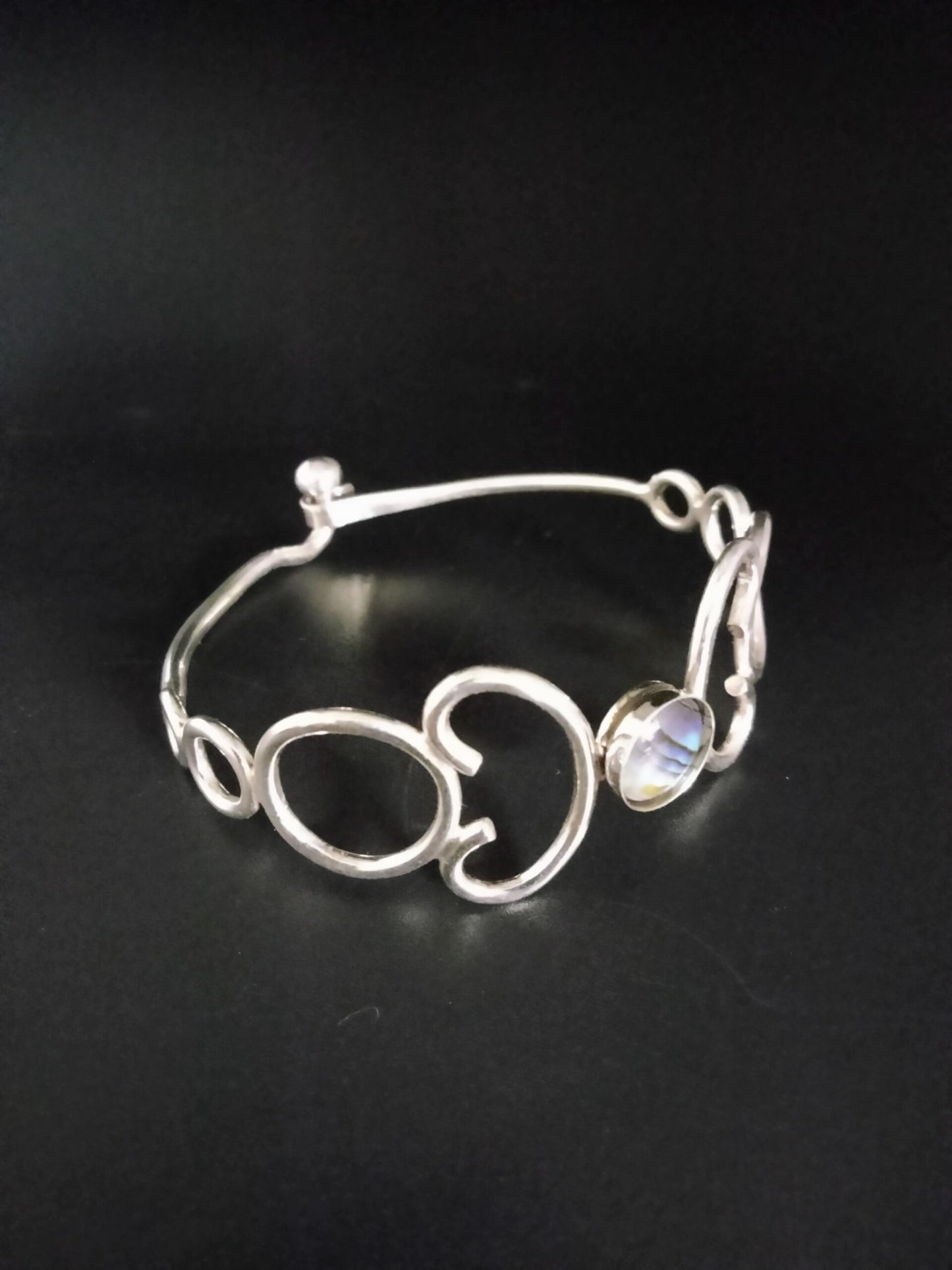 CLASP BRACELET 12MM STONE-STERLING SILVER image 2