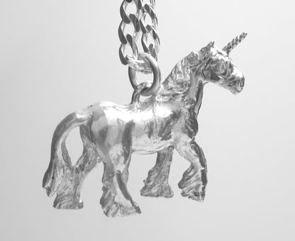 UNICORN STERLING SILVER-PENDANT image 0