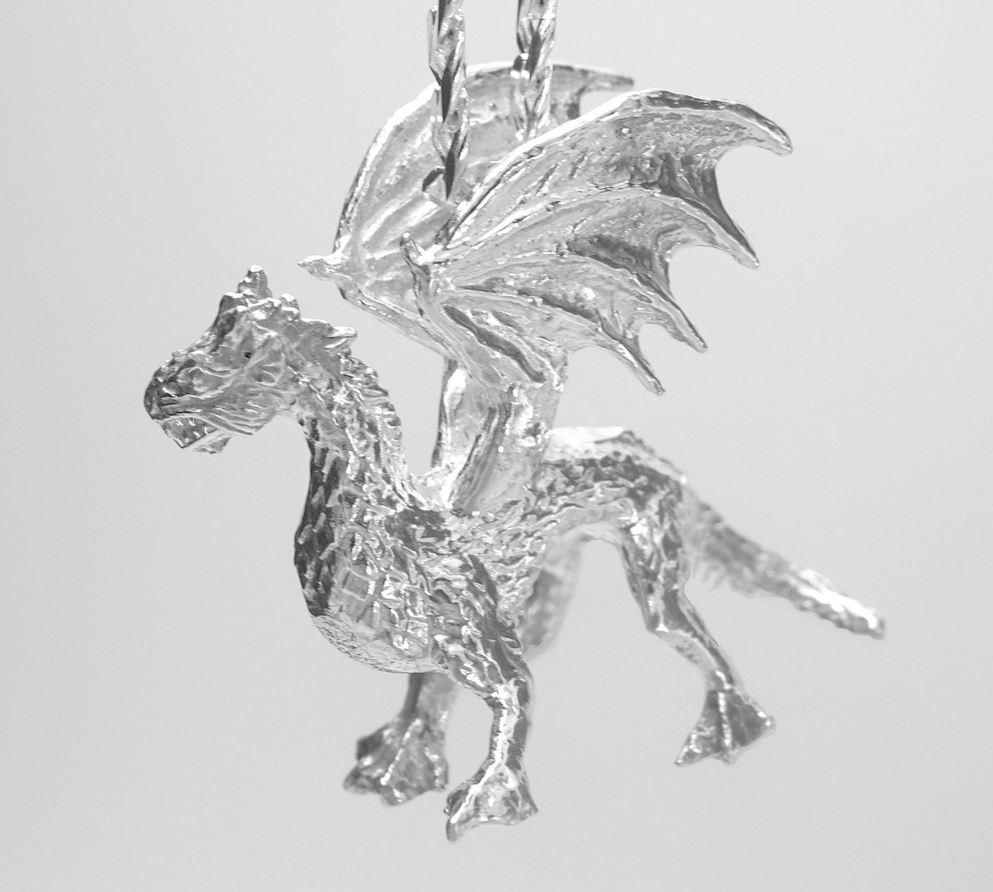 DRAGON PENDANT-STERLING SILVER image 1