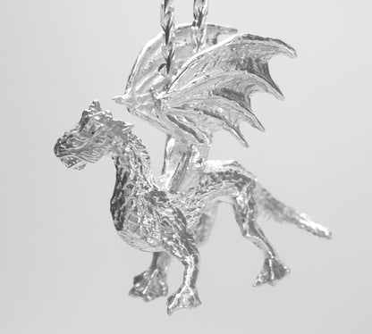 DRAGON PENDANT-STERLING SILVER image 1