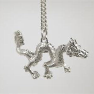 DRAGON PENDANT-STERLING SILVER image 0