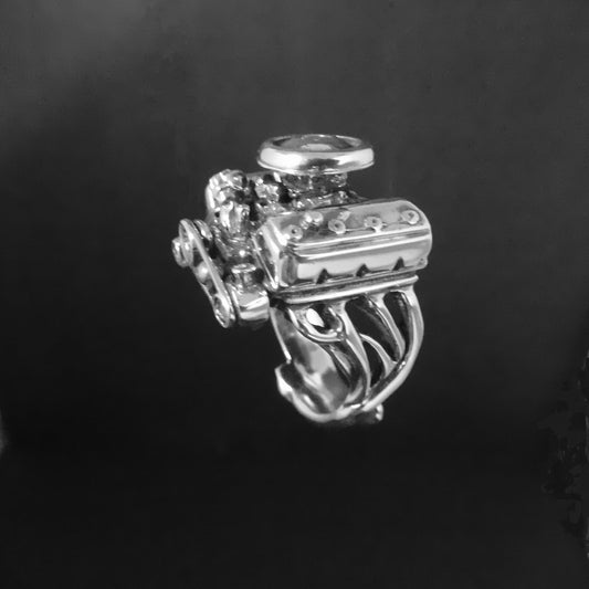 DODGE 426 HEMI-STERLING SILVER-ENGINE RING image 0