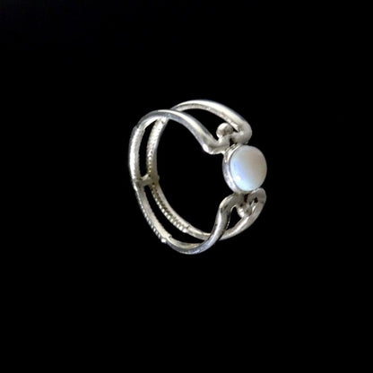 FIELD HOCKEY STICK - STONE RING -STERLING SILVER image 7