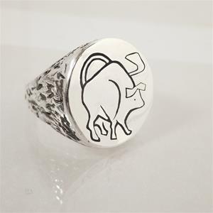 TAURUS RING-STERLING SILVER image 0