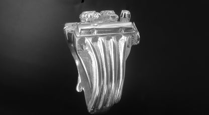 PLYMOUTH SMALL BLOCK 440 W/ AIR CLEANER-STERLING SILVER- ENGINE RING. image 0