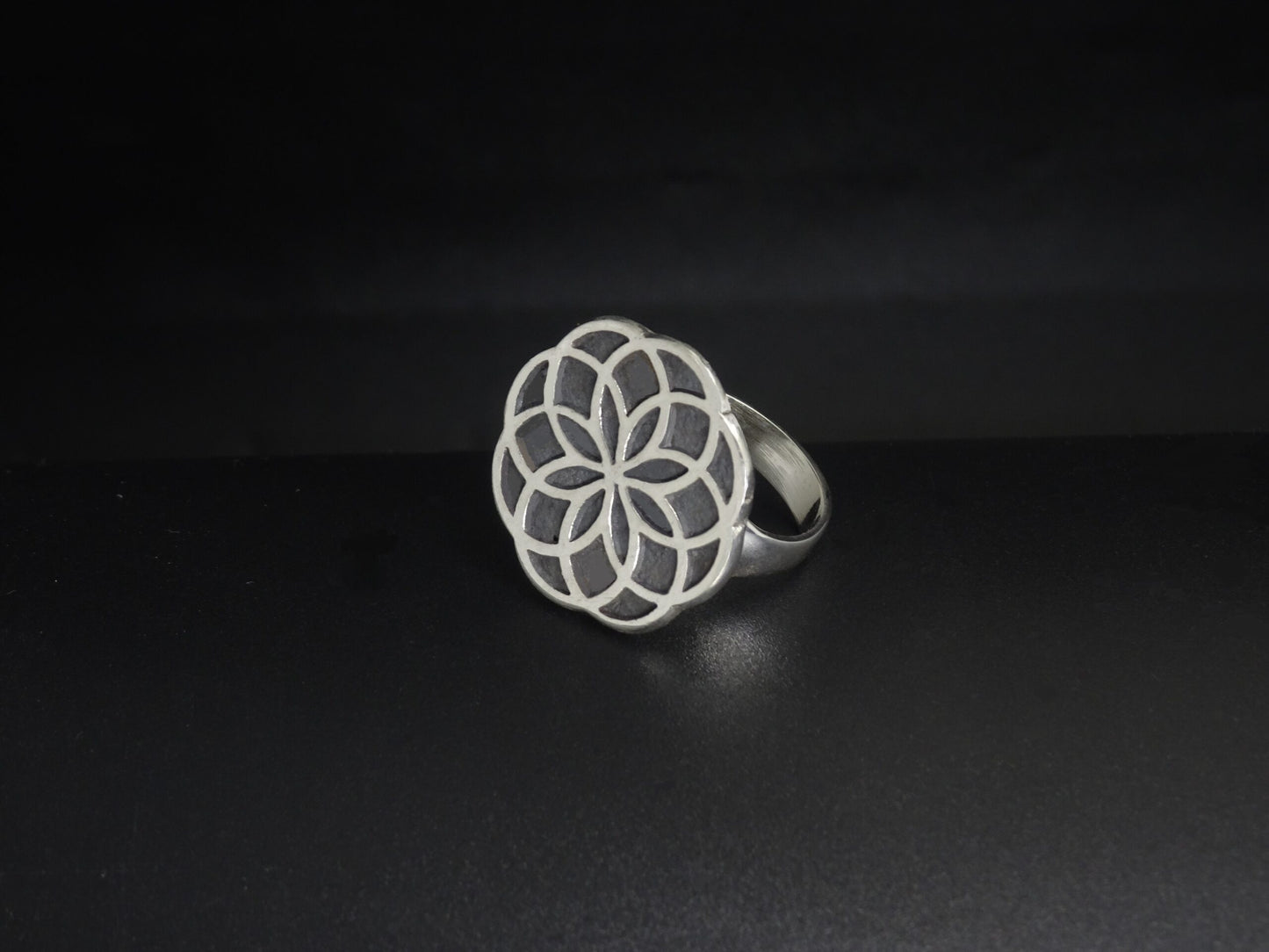 PIN WHEEL RING-STERLING SILVER image 1