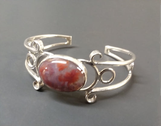STONE CUFF BRACELET-STERLING SILVER image 0