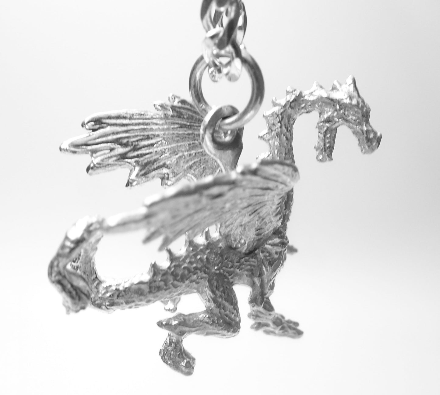 DRAGON PENDANT-STERLING SILVER image 1