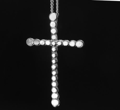 CROSS-BEADED SHINNY-STERLING SILVER (92.5) W 18 INCH CHAIN image 0