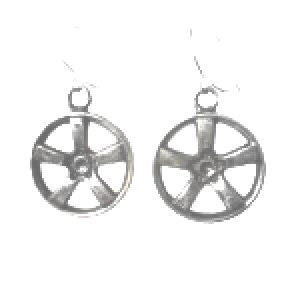 MAG WHEEL STERLING SILVER-EAR RINGS W/WIRES (92.5) image 0