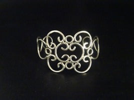 LACE CUFF STERLING SILVER BRACELET image 1