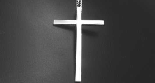 LARGE CROSS-HIGHLY POLISHED                     CROSS SIZE:  3" X 2 1/2" image 0