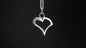 HEART OPEN CENTER-STERLING SILVER image 0