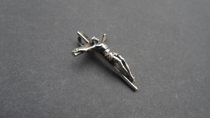 CRUCIFIX-SECOND SIZE - SOLID STERLING SILVER (92.5)  2" X 1 3/8" image 4