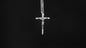 CRUCIFIX - SMALL CROSS-SOLID STERLING SILVER    1 3/8" X 3/4" image 0