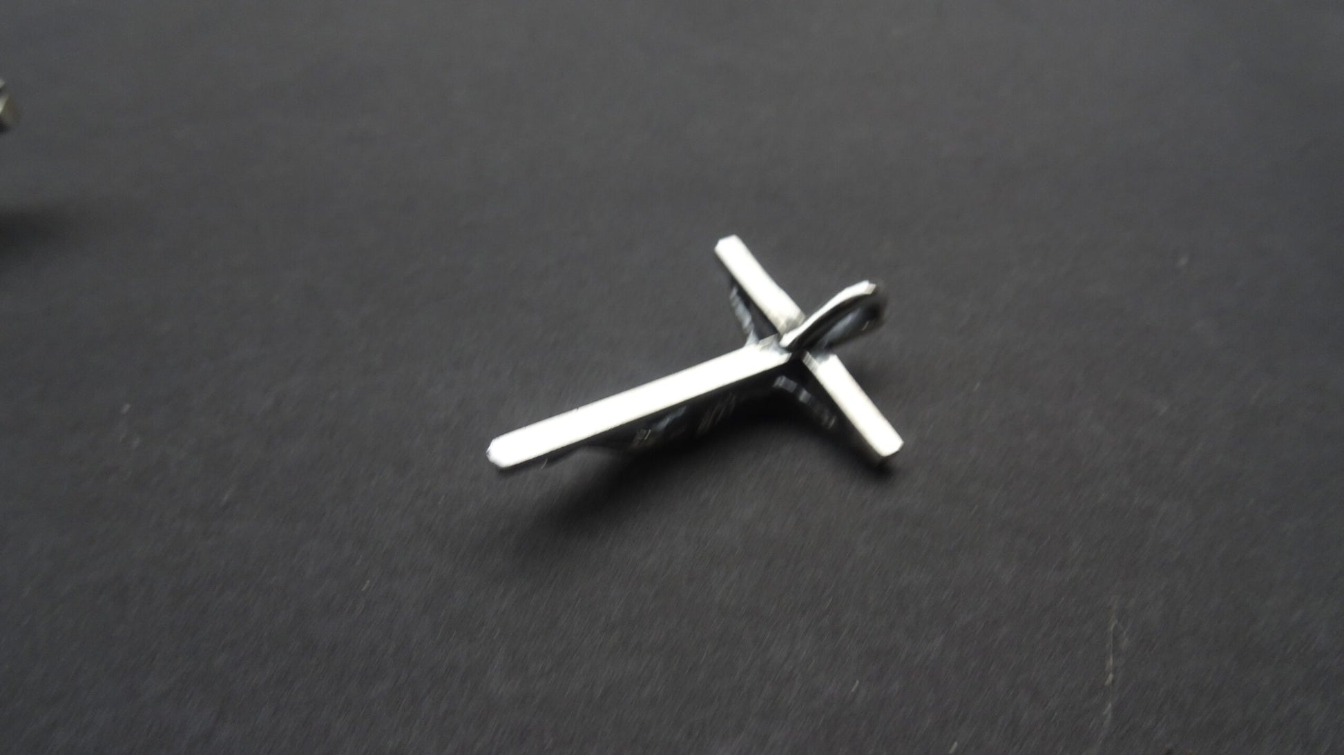 CRUCIFIX -THIRD SIZE - SOLID STERLING SILVER (92.5)               1 5/8″ X 1 1/8″ image 4