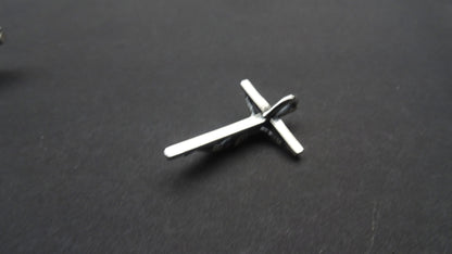 CRUCIFIX -THIRD SIZE - SOLID STERLING SILVER (92.5)               1 5/8″ X 1 1/8″ image 4