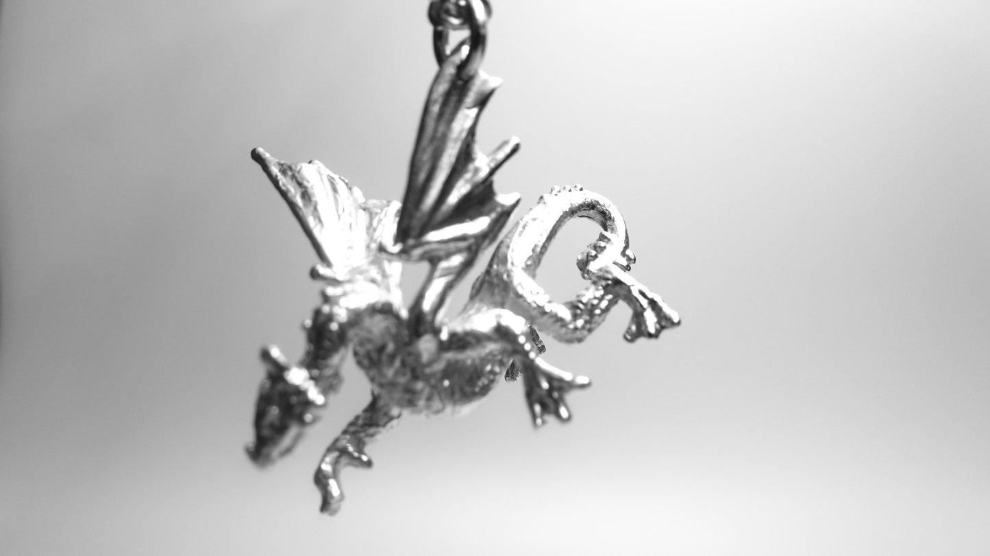 DRAGON STERLING SILVER PENDANT image 1