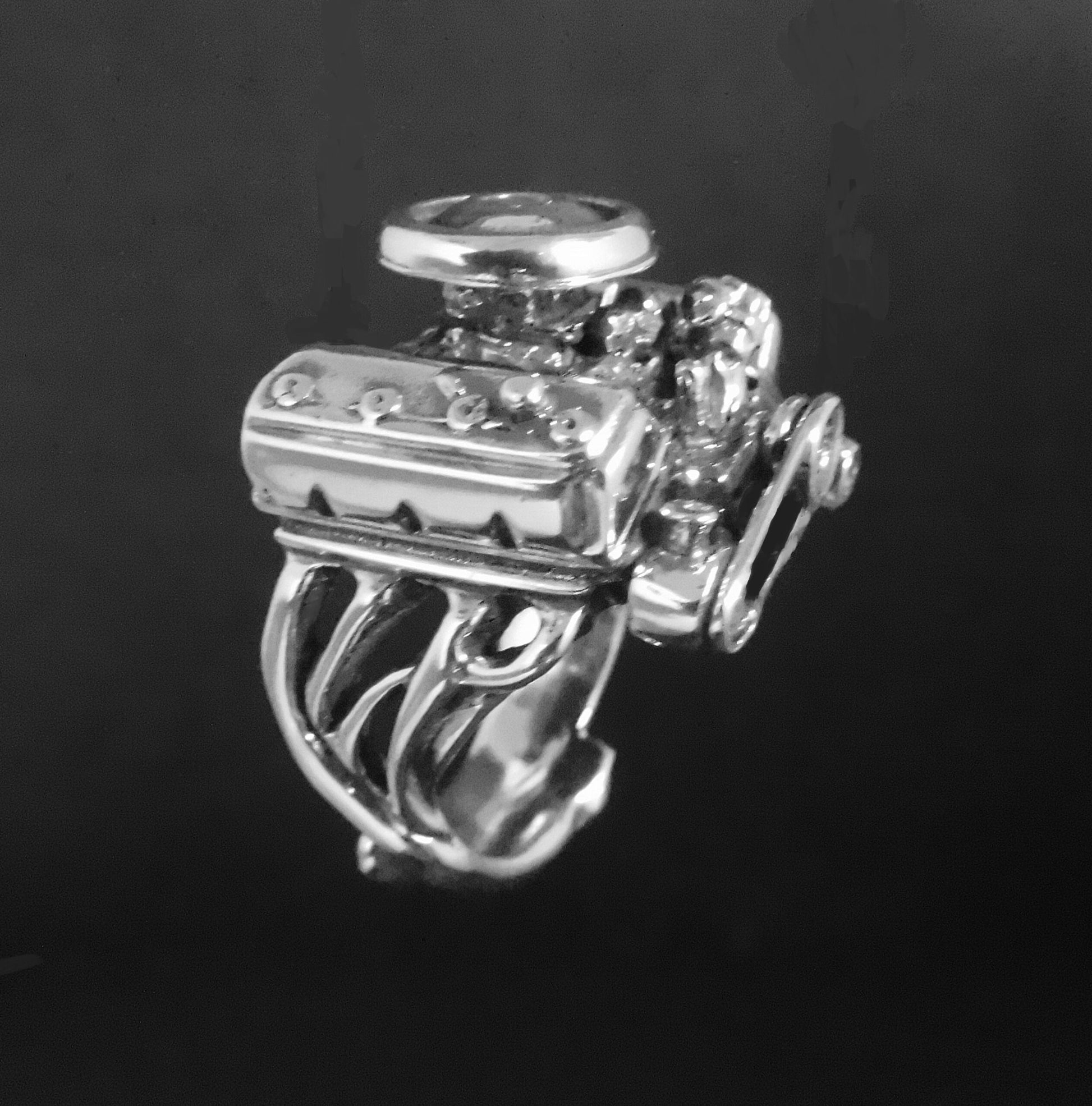 DODGE 426 HEMI-STERLING SILVER-ENGINE RING image 1
