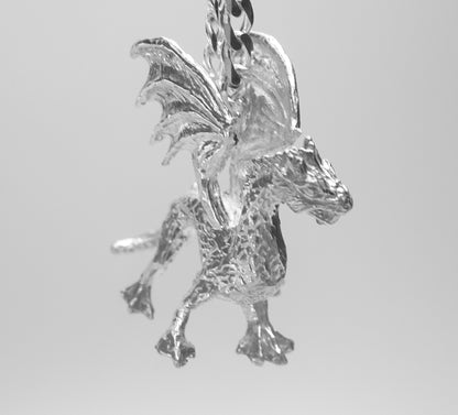 DRAGON PENDANT-STERLING SILVER image 2