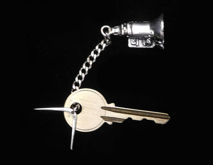 AUTO TRANSMISSION SOLID STERLING SILVER KEY CHAIN image 1